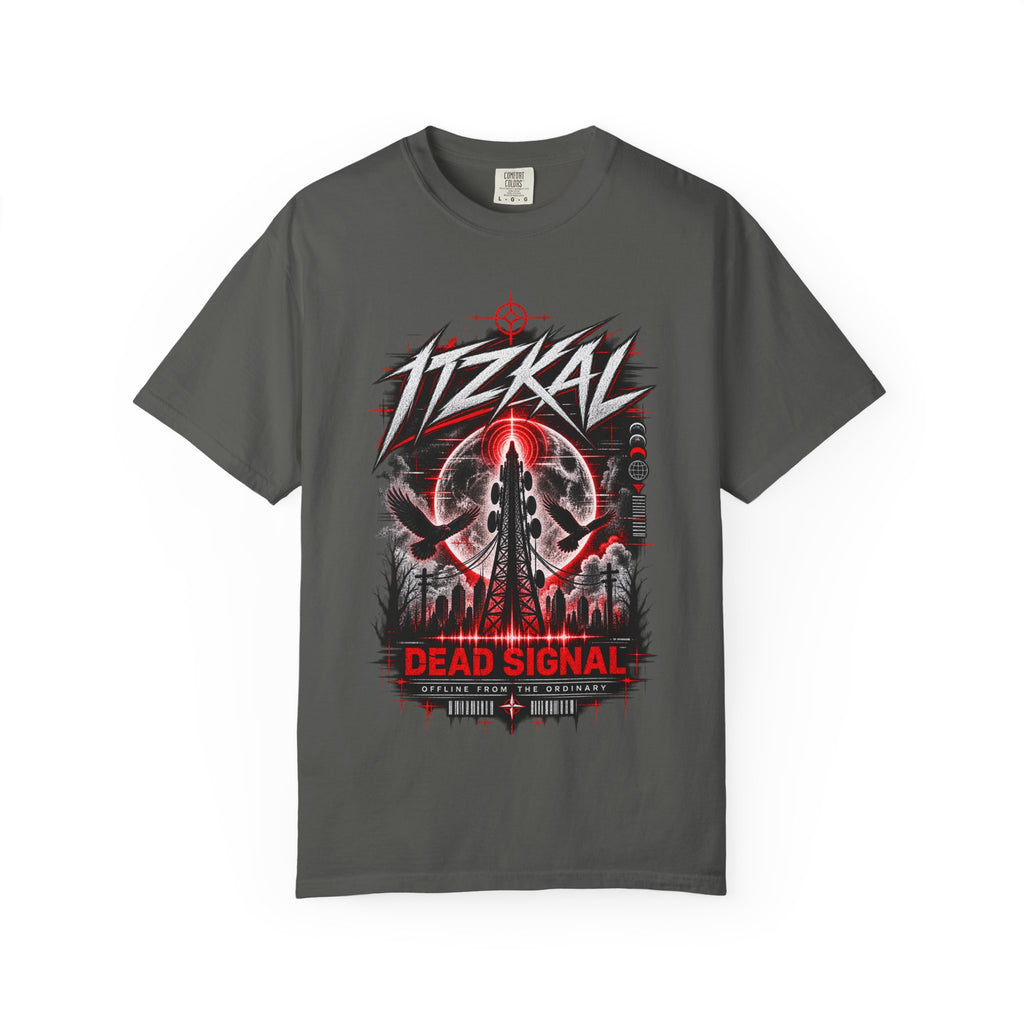 ITZKAL Dead Signal — Washed Streetwear Graphic Tee