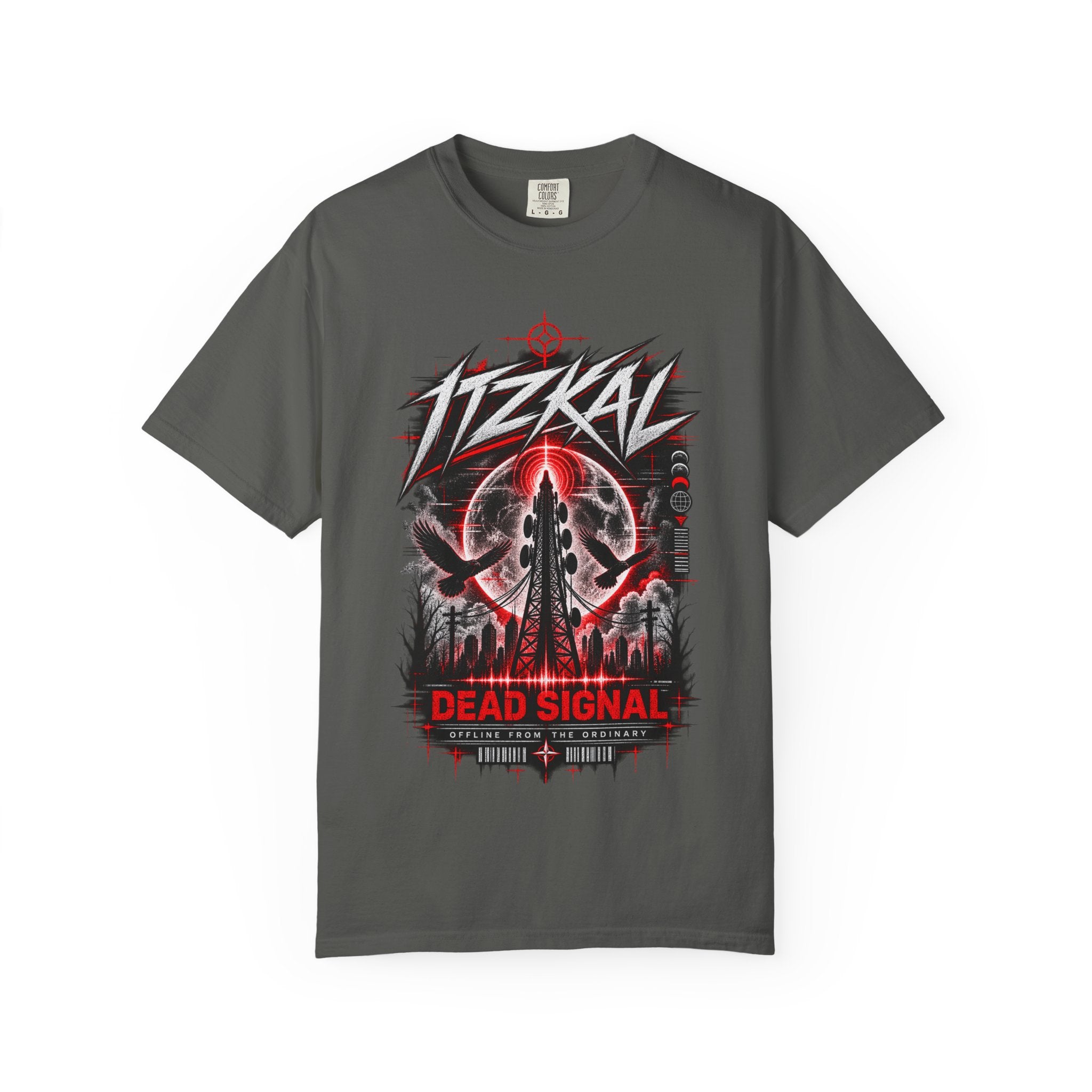 ITZKAL Dead Signal — Washed Streetwear Graphic Tee