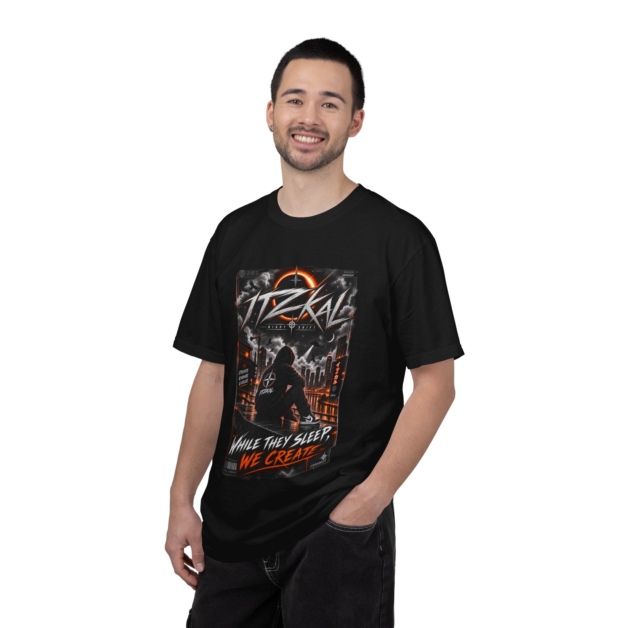 ITZKAL Night Shift — Oversized Streetwear Graphic Tee