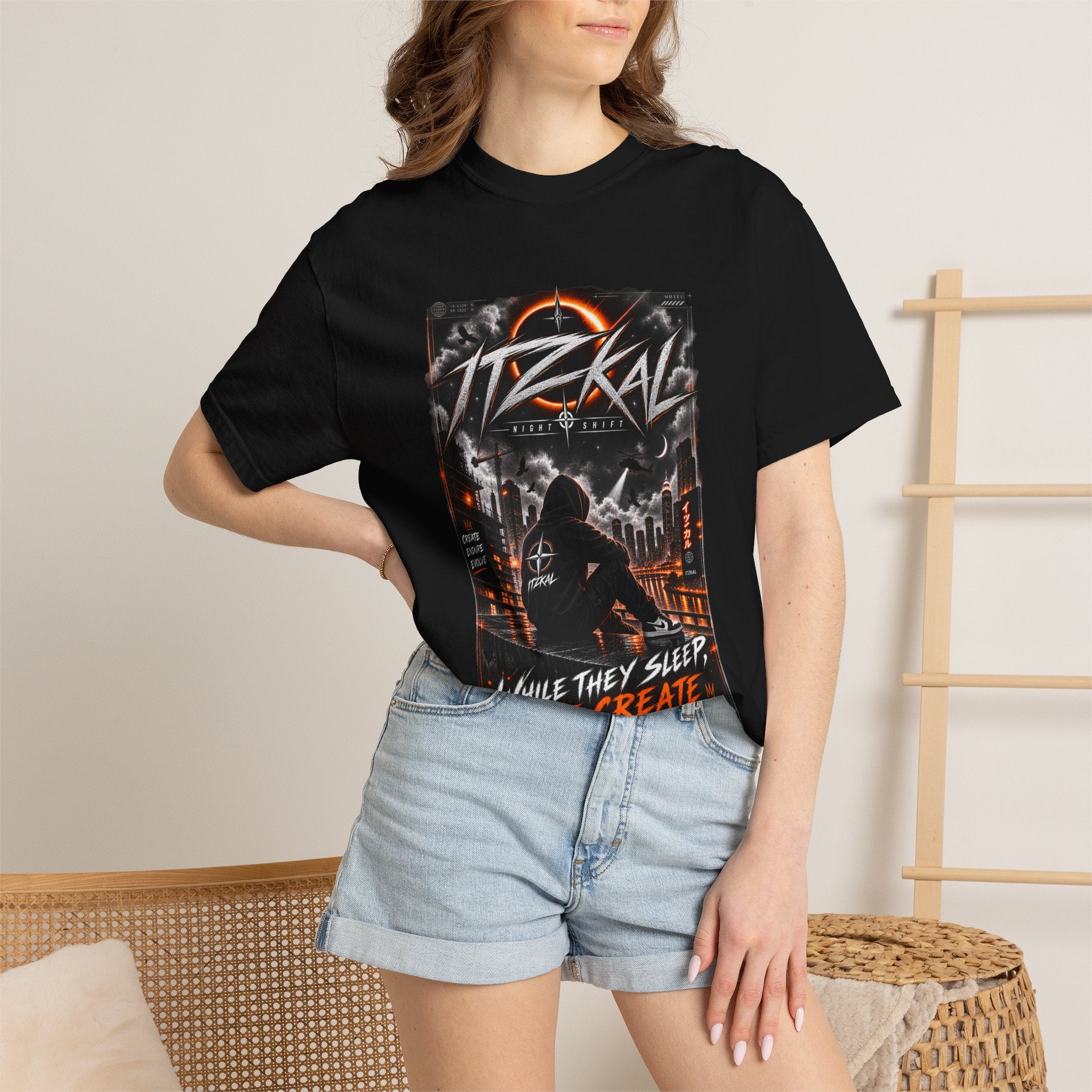 ITZKAL Night Shift — Oversized Streetwear Graphic Tee